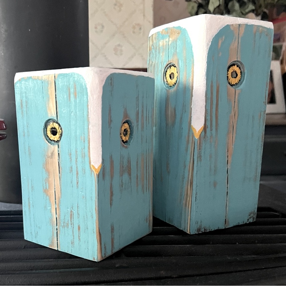 Wooden Decorative Owl - Handmade